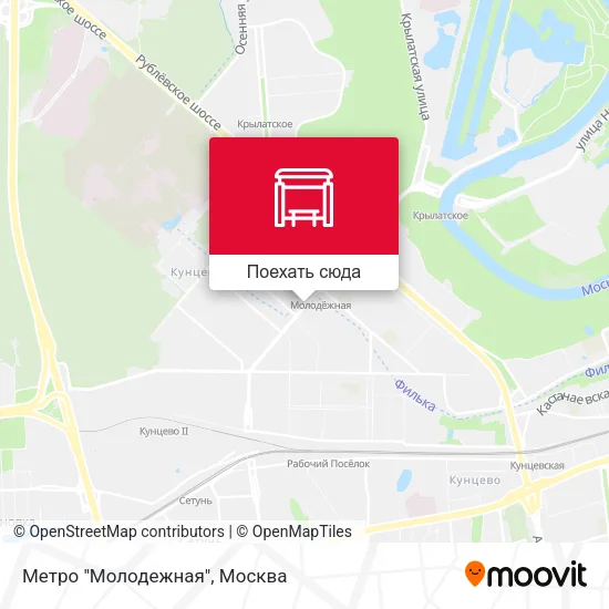 Карта Метро "Молодежная"
