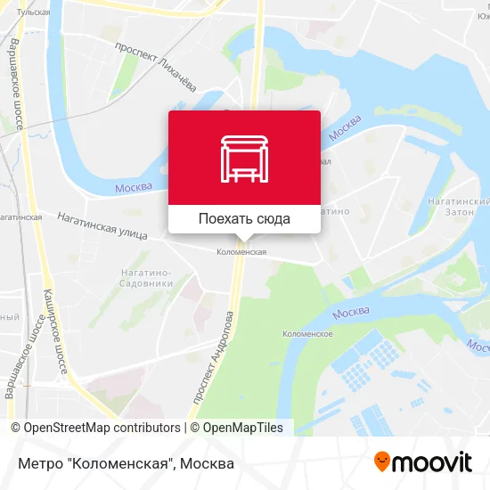 Карта Метро "Коломенская"