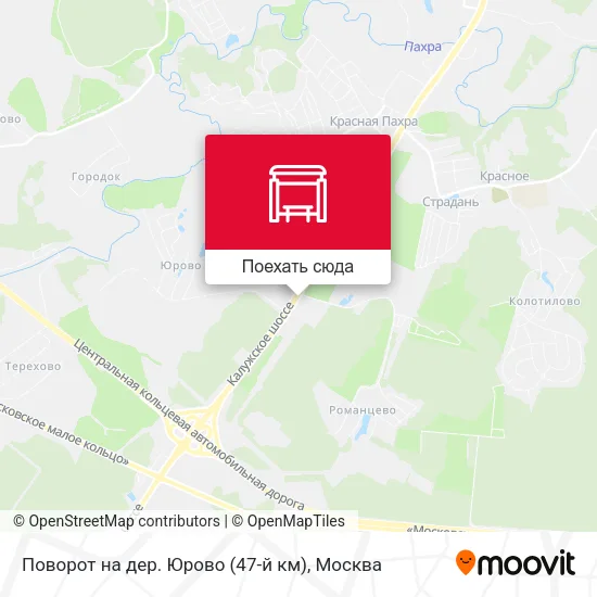 Карта Поворот на дер. Юрово (47-й км)