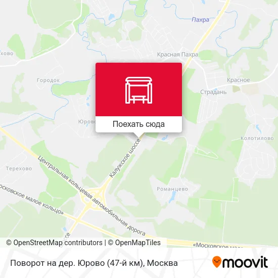 Карта Поворот на дер. Юрово (47-й км)