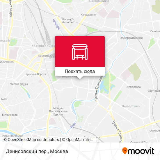Карта Денисовский пер.