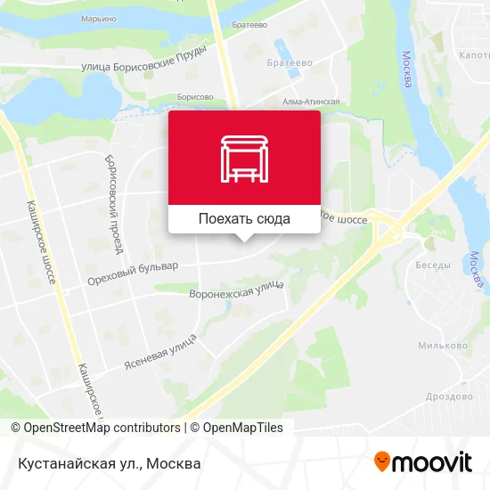 Карта Кустанайская ул.