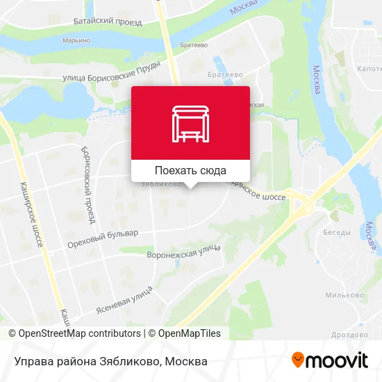 Карта Управа района Зябликово