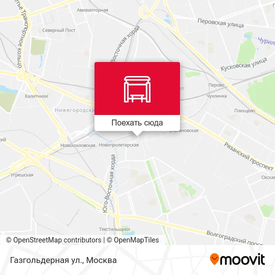 Карта Газгольдерная ул.