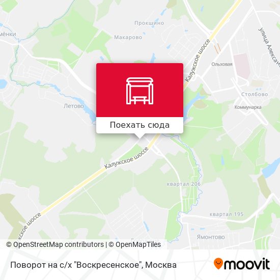 Карта Поворот на с/х "Воскресенское"