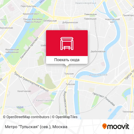 Карта Метро "Тульская" (сев.)