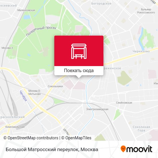 Карта Большой Матросский переулок