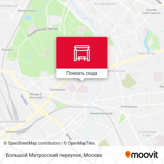 Карта Большой Матросский переулок