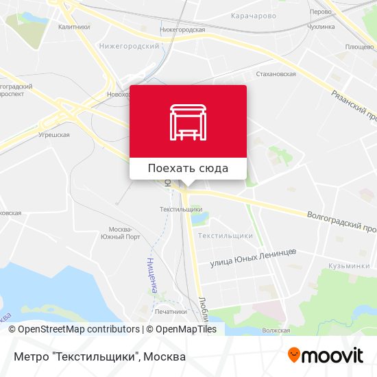 Карта Метро "Текстильщики"