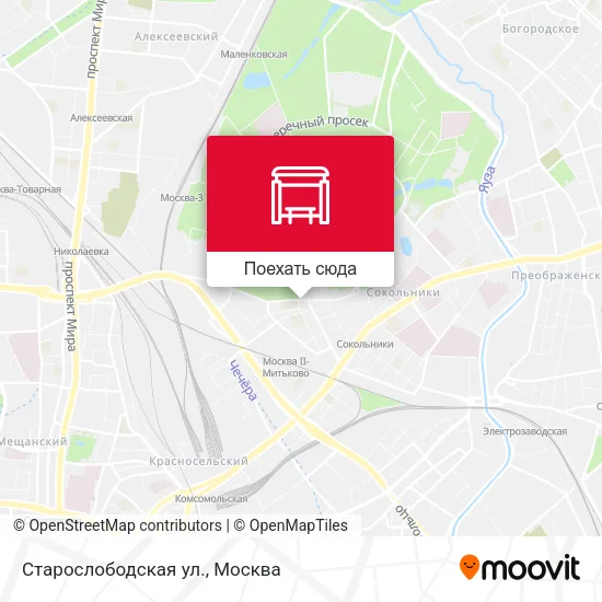 Карта Старослободская ул.