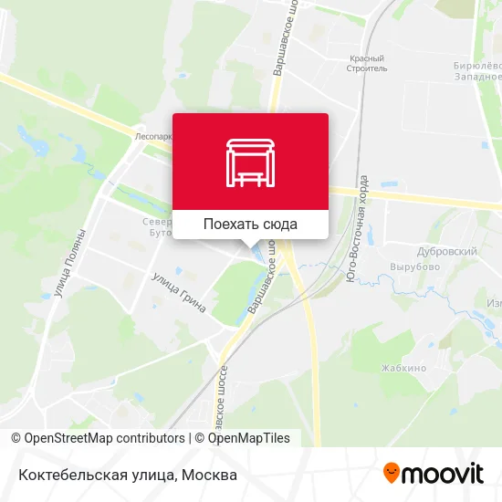 Карта Коктебельская улица