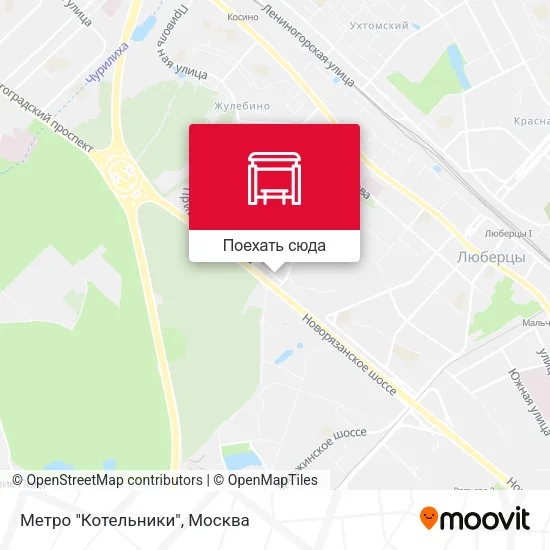 Карта Метро "Котельники"