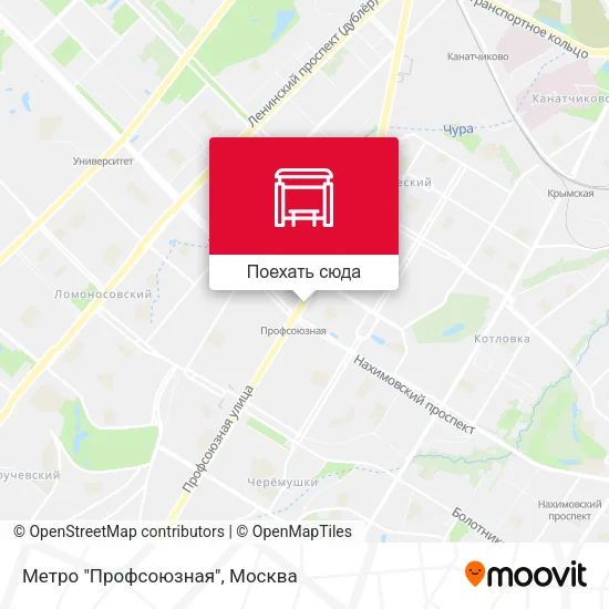 Карта Метро "Профсоюзная"