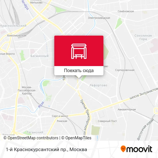 Карта 1-й Краснокурсантский пр.