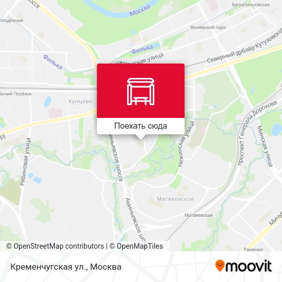Карта Кременчугская ул.