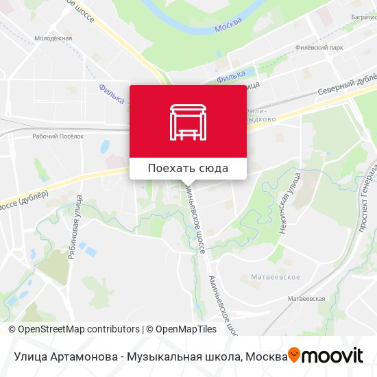 Карта Улица Артамонова - Музыкальная школа