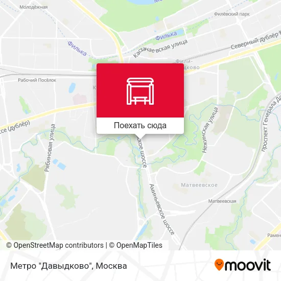 Карта Метро "Давыдково"