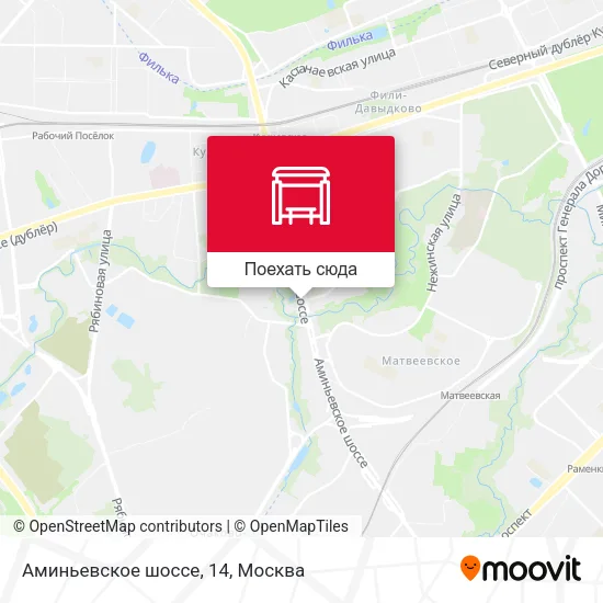Карта Аминьевское шоссе, 14