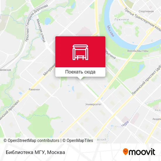 Карта Библиотека МГУ