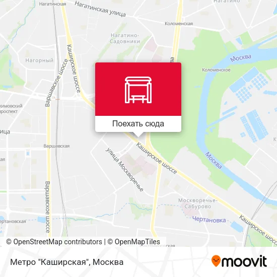 Карта Метро "Каширская"