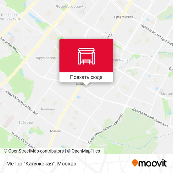 Карта Метро "Калужская"