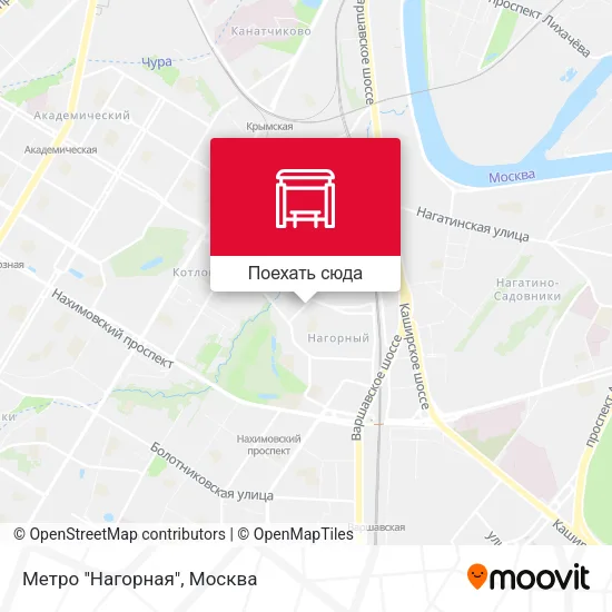 Карта Метро "Нагорная"