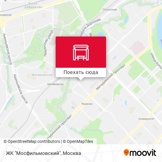 Карта ЖК "Мосфильмовский"