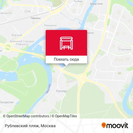 Карта Рублевский пляж