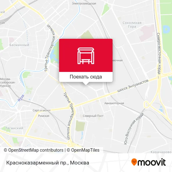 Карта Красноказарменный пр.