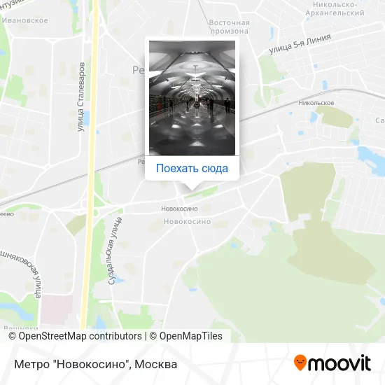 Карта Метро "Новокосино"