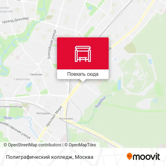 Карта Полиграфический колледж