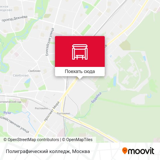 Карта Полиграфический колледж
