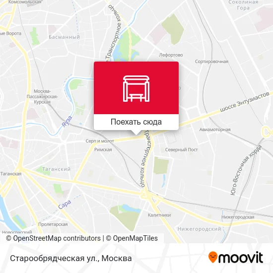 Карта Старообрядческая ул.