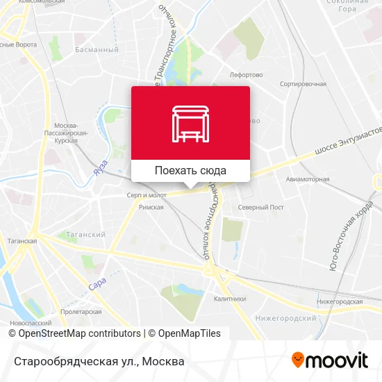 Карта Старообрядческая ул.