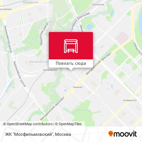 Карта ЖК "Мосфильмовский"