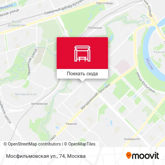 Карта Мосфильмовская ул., 74