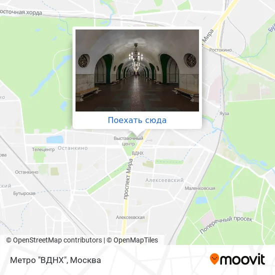Карта Метро "ВДНХ"