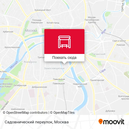 Карта Садовнический переулок