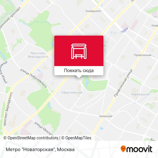 Карта Метро "Новаторская"