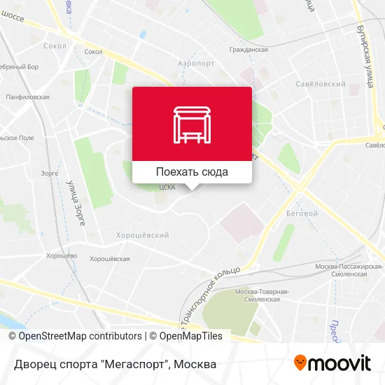 Карта Дворец спорта "Мегаспорт"