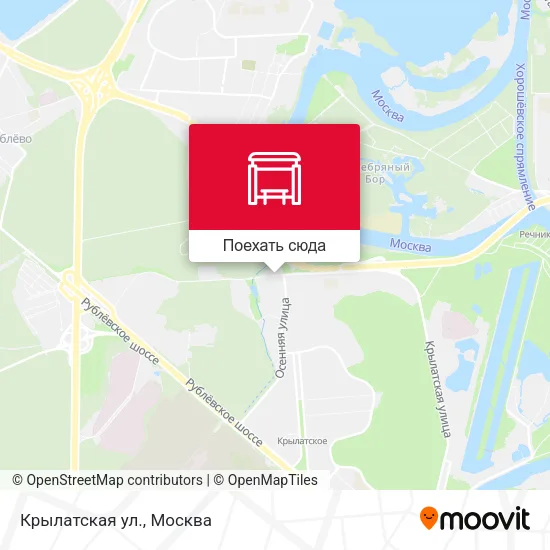 Карта Крылатская ул.