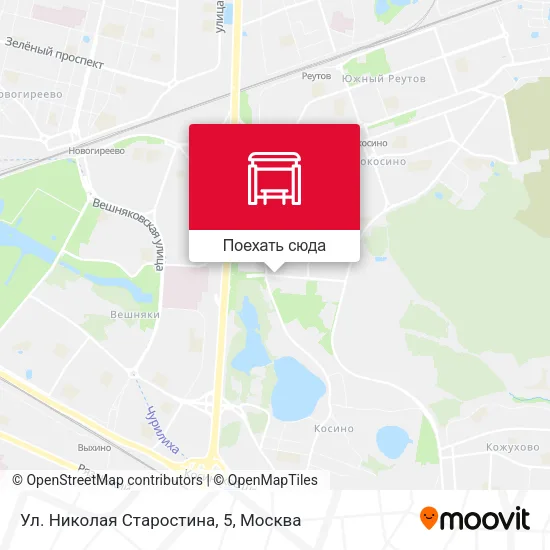 Карта Ул. Николая Старостина, 5