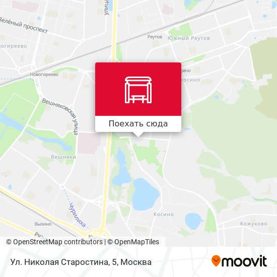 Карта Ул. Николая Старостина, 5