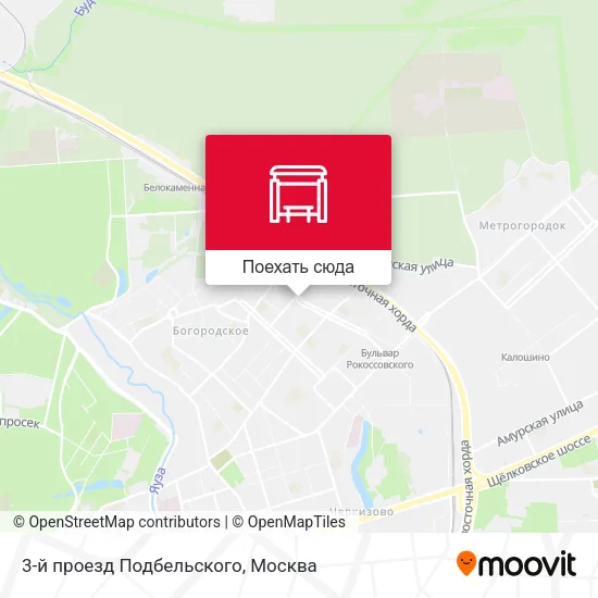 Карта 3-й проезд Подбельского