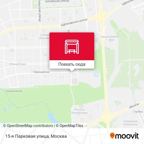 Карта 15-я Парковая улица