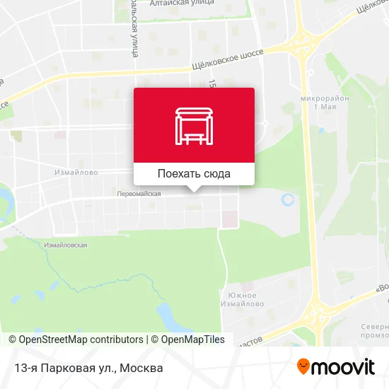 Карта 13-я Парковая ул.