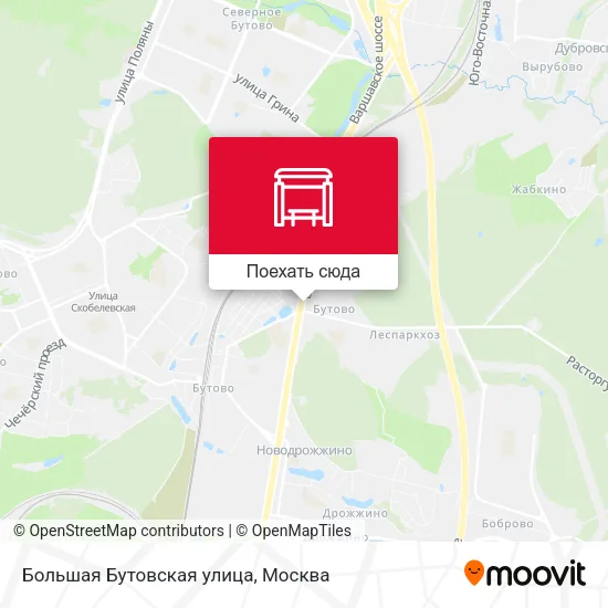 Карта Большая Бутовская улица