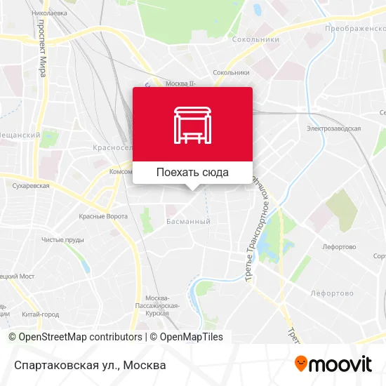 Карта Спартаковская ул.