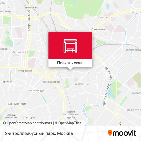Карта 2-й троллейбусный парк