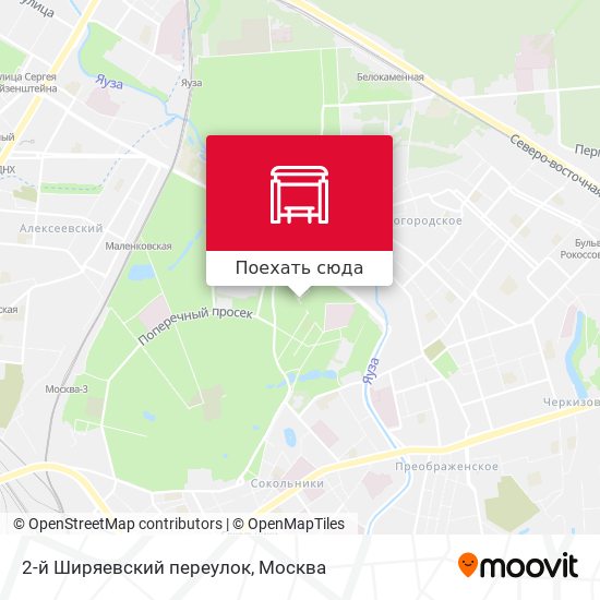 Карта 2-й Ширяевский переулок
